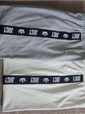 Juicy Couture 2 pair of cream and grey sweatpants